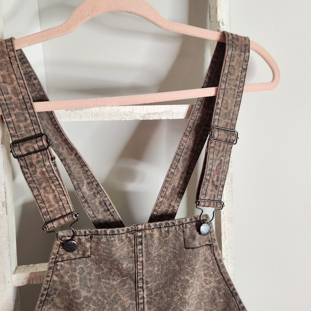 Free People womens size 4 animal print overall jumper distressed dress - Picture 5 of 9